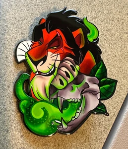 PIN SCAR WITH SKULL 3" JUMBO FANTASY THE LION KING - Picture 1 of 3