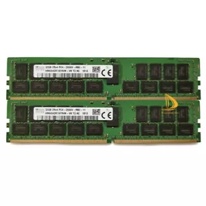SK Hynix 2x 32GB 2RX4 PC4-2666V DDR4 21300Mhz CL19 ECC Server Memory DIMM RAM DD - Picture 1 of 6