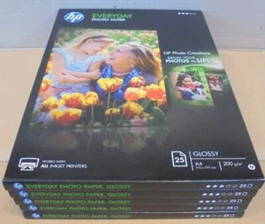 5x Original HP Q5451A Everyday Photo Paper Glossy 200Gr A4 25 Blatt NEW - Bild 1 von 2