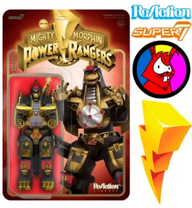 Dragonzord variante negra y dorada - reacción Power Rangers - megafig Super7 6 pulgadas - Imagen 1 de 3