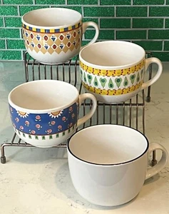 4 tazas/tazas grandes de sopa/café/té: 3 tazas - 4-1/2"" de diámetro, 1 taza - 4-3/4"" - Imagen 1 de 14