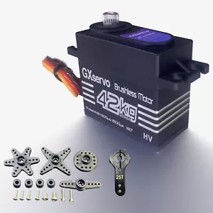 For RC Cars Trucks 42KG High Torque Digital Servo Motor Metal Gear Steering 180° - Picture 1 of 13