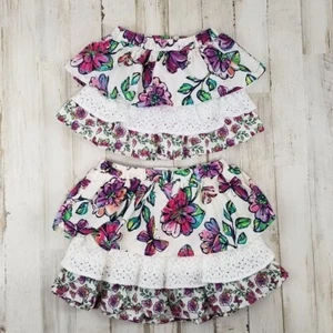 The Children s Place Girls 9-12 Mths 3T Matching Skirts White Floral Built AA7 - Foto 1 di 5