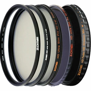 Zomei pro 49/52/55/58/62/67/72/77/82 mm Camera Lens Filter UV/CPL/ND /HD Filter - Picture 1 of 24