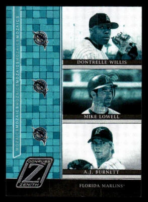 2005 Zenith M-13 Dontrelle Willis Mike Lowell A.J. Burnett Mozaics NM - Image 1 of 2