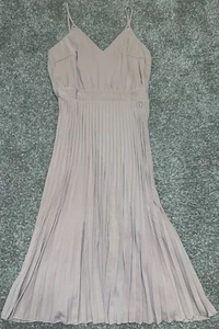 NWT Sexy Spaghetti Strap Summer Dress Women Pink Female Pleated Midi Dress  - Picture 1 of 10