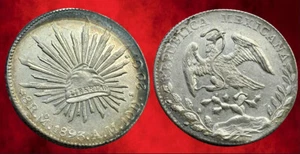 MEXICO 8 REALES MO 1893 AM SILVER - Picture 1 of 4