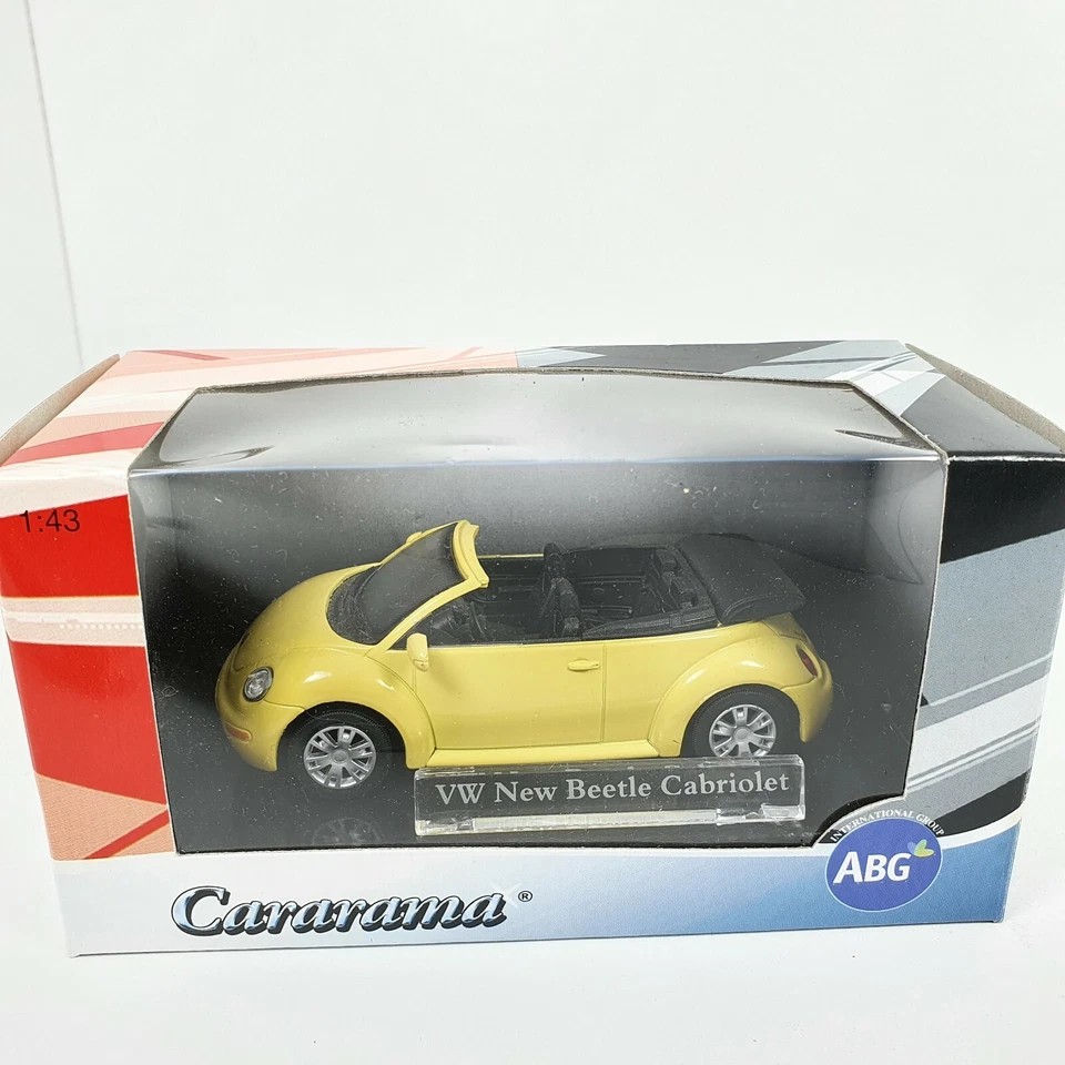 1/43	AUTO COCHE CAR VOLKSWAGEN NEW BEETLE CABRIOLET AMARILLO CARARAMA - Imagen 1 de 1