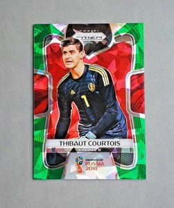 Thibaut Courtois 2018 Panini Prizm World Cup GREEN CRYSTAL #21 07/25 Real Madrid