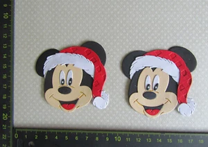 Stanzteile Kartenschmuck Kartenaufleger Weihnachten 2 x süße Weihnachtsmaus - Bild 1 von 1