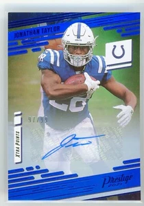 2021 Jonathan Taylor Prestige Xtra Points #85 COLOR MATCH Blue Auto 97/99 ๐๐ฅ - Foto 1 di 3