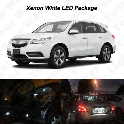 Комплект из 12 белых светодиодных внутренних ламп для Acura MDX 2014-2018 2019 2020 годов выпуска - Изображение 1 из 4