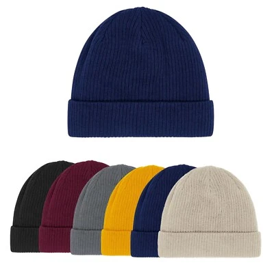 Breathable Organic Cotton Cuffed Beanie Mens Womens Unisex Lightweight Ski Hat