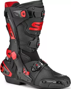 Sidi Rex Air Mens Motorcycle Boots Black/Red - Picture 1 of 5