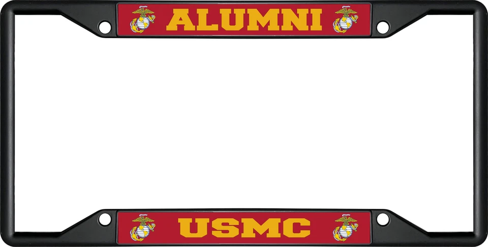 USMC ALUMNI Black License Plate Frame - Image 1 of 1