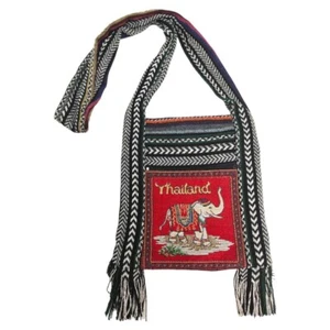 Borsa a tracolla hippie borsa a tracolla elefante Thailandia 9 pollici - Foto 1 di 7