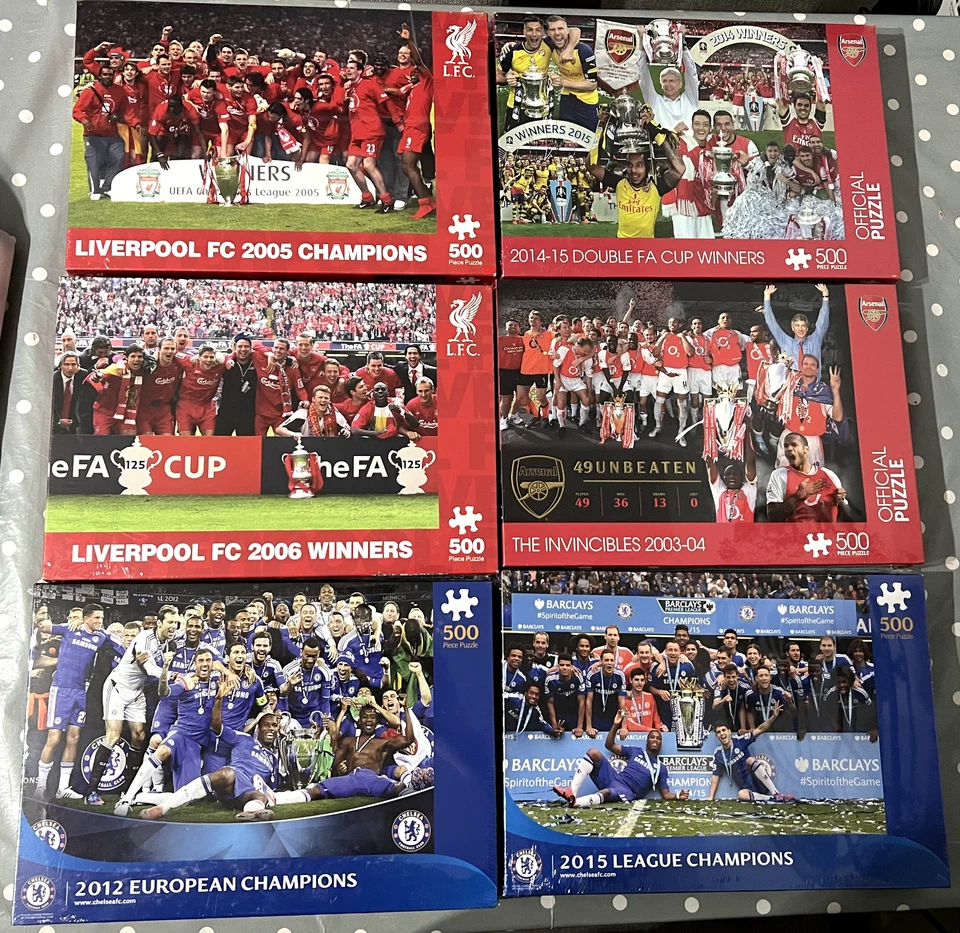 NEW OFFICIAL PAUL LAMOND FOOTBALL JIGSAW PUZZLE ARSENAL LIVERPOOL CHELSEA 500PC - Image 1 of 1