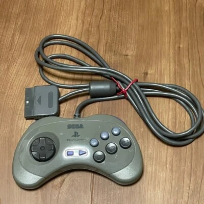 Rare Sega Sony Playstation 2 Saturn Controller Pad Gray OEM 2 PS2 IPS-5001-02 - Image 1 of 4
