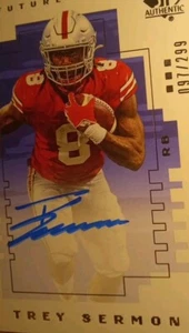 Autograph Trey Sermon Auto SP Authentic Future Watch /299 On Card Auto  - Picture 1 of 8