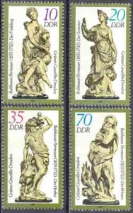 RDA 1984 Yvert 2535/38 Permoser esculturas MNH VF - Imagen 1 de 1