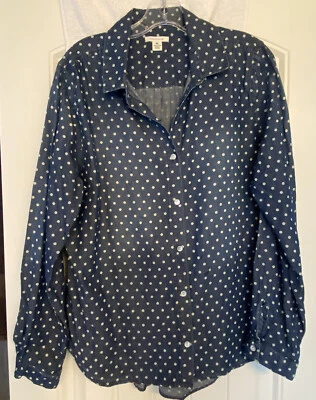Westbound Size XL Long Sleeve Denim Blouse Foto 1 de 4