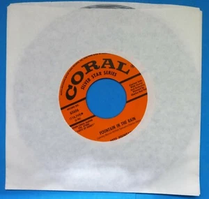 "PETE FOUNTAIN" 1967 Over The Waves & Fountain in the Rain - 45 record - Imagen 1 de 3