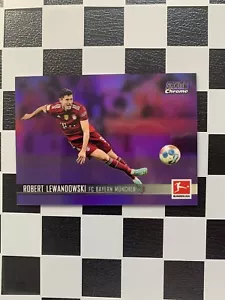 2021-22 Topps Stadium Club Cromo Bundesliga Robert Lewandowski Púrpura/299 - Imagen 1 de 2