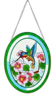 Suncatcher Hummingbird, Stained Glass Panel Home Decorations for Indoor Outdoor - Picture 1 of 7