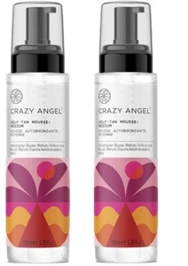 Crazy Angel CLEAR Self Tan Mousse Medium 200ml Pack of 2 - Picture 1 of 2