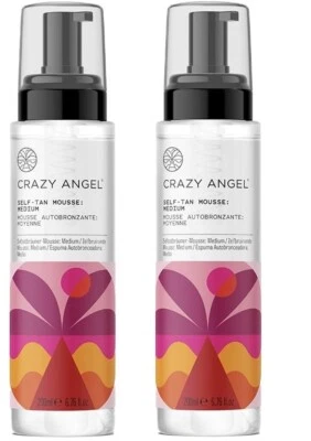 Crazy Angel CLEAR Self Tan Mousse Medium 200ml 2er Pack