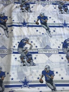 Vintage Dallas Cowboys Twin Flat Sheet 1992 NFL Super Bowl XXVII Champions 91x69 - Picture 1 of 3