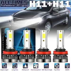 4x Kit de faros LED blancos 6000K para Nissan Sentra 2013-2019 - Imagen 1 de 12