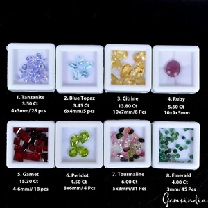 8 Lots/136 Pc Estate Genuine Precious Loose Gemstones Lot Collection 200$ + Ret - Picture 1 of 7
