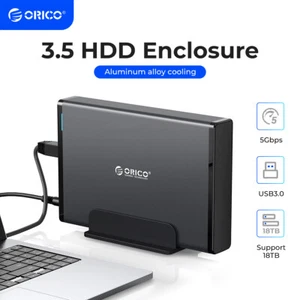 ORICO 3.5" Sata USB 3.0 Hard Drive Disk External Enclosure Aluminum Case SSD HDD - Picture 1 of 12