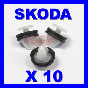 SKODA OCTAVIA FABIA SUPERB ROOMSTER INTERIOR DOOR PANEL CARD TRIM CLIPS - Picture 1 of 1