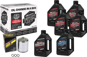 NEW MAXIMA V-TWIN SYN OIL CHANGE KIT TC CHROME FILER 90-119016PC FAST SHIPPING - Picture 1 of 10