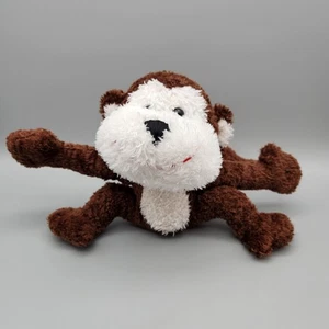 Rue 21 Monkey Plush 11" Brown White Stuffed Animal Toy Bendable Poseable Tail - Picture 1 of 12