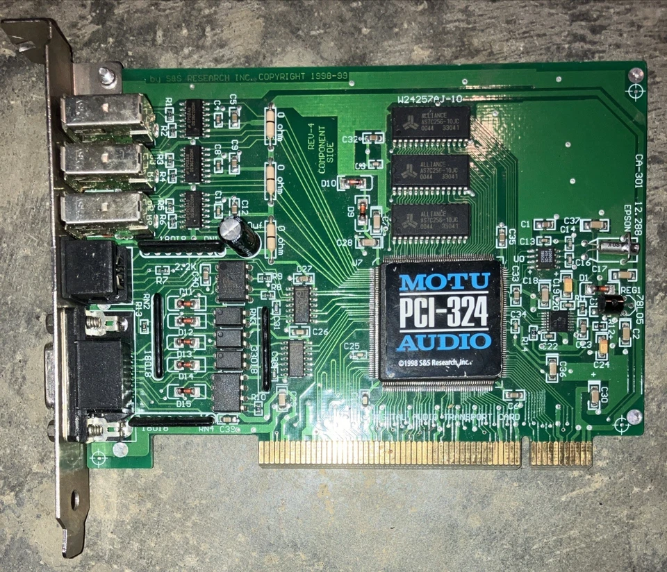 MOTU PCI-324 PCI324 PCI Card for 2408/2408mkii/224/1224/1296 TESTED - Image 1 of 1