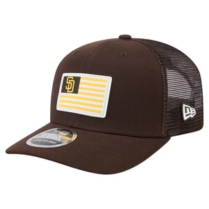 Men's New Era Brown San Diego Padres Flag 9SEVENTY Stretch-Snap Hat - Picture 1 of 5