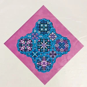 Threedles Needlepoint Pattern "Topsy Turvy: Morning Glory" Kurdy Biggs 2017 - Picture 1 of 3