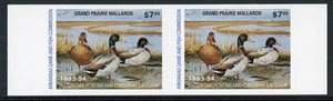 ARKANSAS 1993-94 WATERFOWL HUNTING & CONSERVATION STAMP IMPERF MINT PAIR ! C08 - Picture 1 of 2