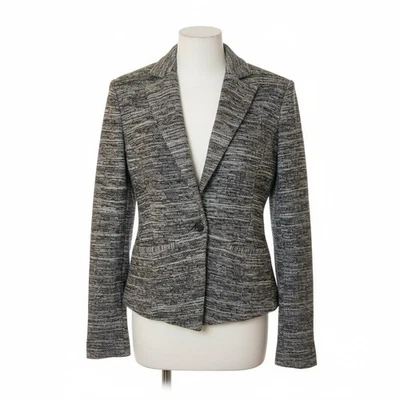 Blazer tejido Rachel Rachel Roy 4 | jaspeado negro blanco elástico un botón Foto 1 de 4