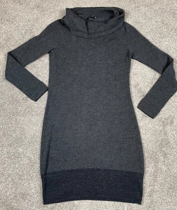 Vestido para mujer Toad & Co grande gris tejido capucha cuello 100 % lana merino elástico Uptown - Imagen 1 de 10