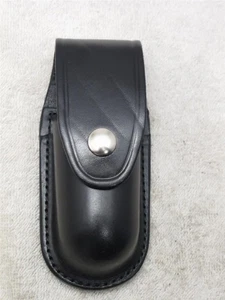 B681-3 CS Plain Black G&G Leather Case for OC Pepper Spray MKIII SABRE RED MK-3 - Picture 1 of 3