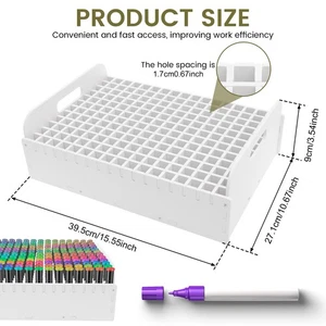 204 Holes Marker Pen Storage Rack Marker Pen Organizer Holder Colored Pens stttq - Picture 1 of 11