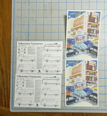 VW Classic 1999 tarjetas postales vintage y 2 tarjetas postales transportadoras raras Foto 1 de 2