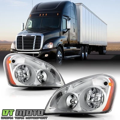 For 2008-2017 Freightliner Cascadia Halogen Headlights Headlamps Set Left+Right Foto 1 de 4