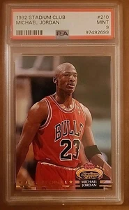 1992 Stadium Club Michael Jordan #210 PSA 9 MINT - Bild 1 von 2