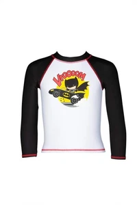 Arena Boys' Swim Shirt Batman Kids Boy UV L/S Tee, Black/White, 98 cm 2-3 Years - Picture 1 of 5
