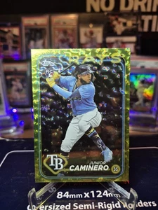 Junior Caminero 2024 Topps Yellow Crackle /50 Rookie RC - Bild 1 von 9
